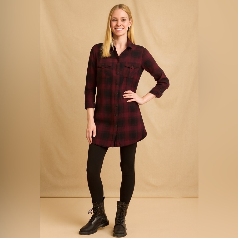 Aritzia Wilfred Plaid Flannel Dress or Tunic